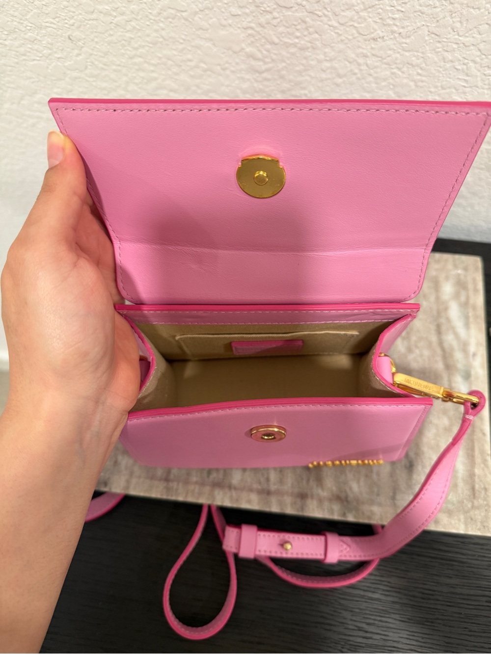 Jacquemus Le Chiquito Moyen Pink Leather Top Handle Bag Crossbody - Picture 6 of 8